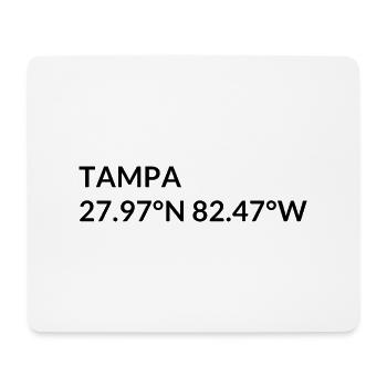 Tampa Florida USA Koordinaten - Mousepad (Querformat) - Weiß - Vorne