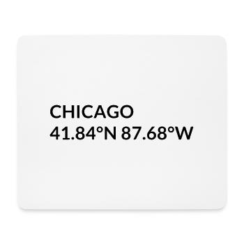 Chicago Illinois USA Koordinaten - Mousepad (Querformat) - Weiß - Vorne
