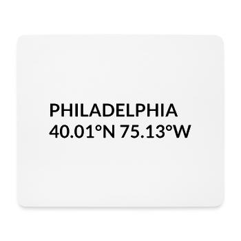 Philadelphia Pennsylvania USA Koordinaten - Mousepad (Querformat) - Weiß - Vorne