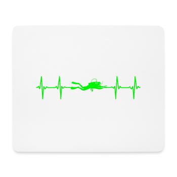 Heartbeat Diving Mask - Mouse Pad (horizontal) - white - Front