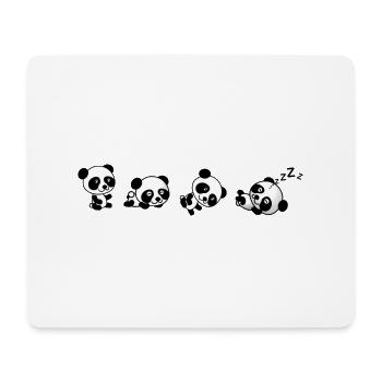 Wie Panda rolls-Panda Lover - Mousepad (Querformat) - Weiß - Vorne