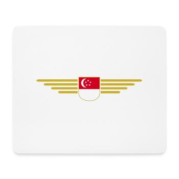 Singapur Fan Outfit Design T Shirt - Mousepad (Querformat) - Weiß - Vorne
