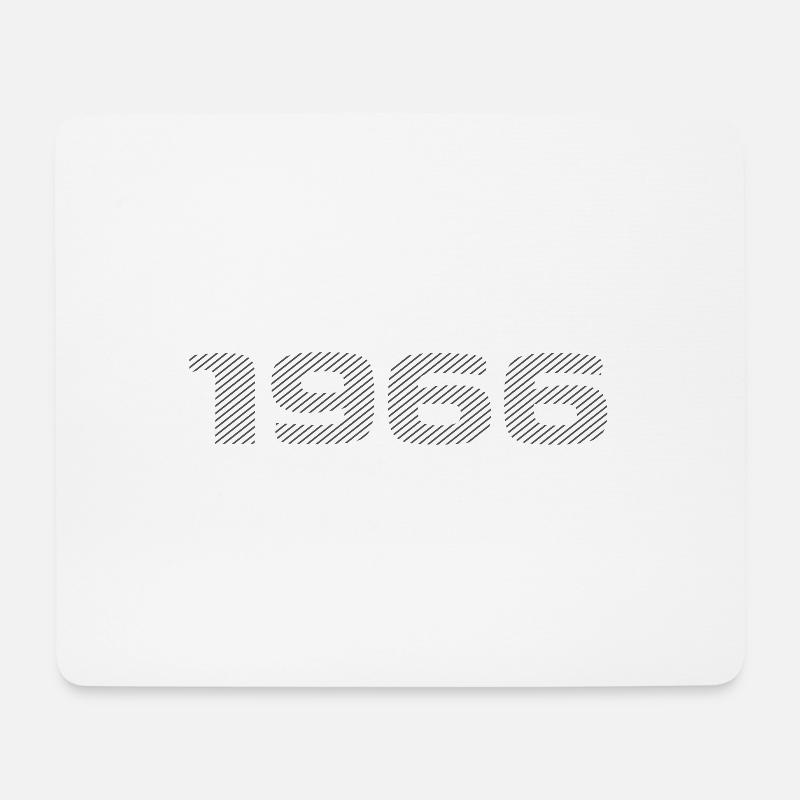Geboren 1966 Retro Stripe Modernes Geburtstagsdesign - Mousepad (Querformat) - Weiß