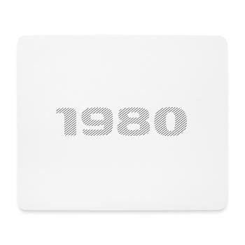 Geboren 1980 Retro Stripe Modernes Geburtstagsdesign - Mousepad (Querformat) - Weiß - Vorne