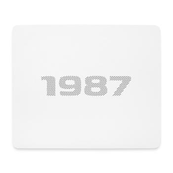 Geboren 1987 Retro Stripe Modernes Geburtstagsdesign - Mousepad (Querformat) - Weiß - Vorne