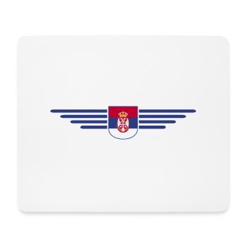 Design Serbie – Fierté et passion - Tapis de souris (format paysage) - blanc - Devant