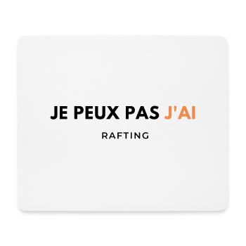 Ich kann nicht, ich kann Wasserrafting machen - Mousepad (Querformat) - Weiß - Vorne