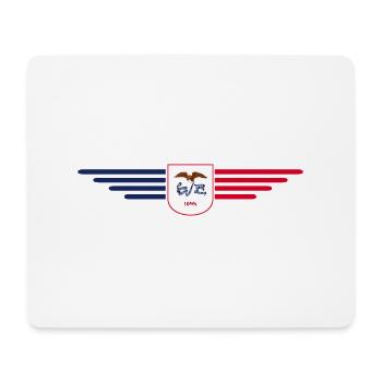 Iowa Fan T-Shirt – Dein Bundesstaat! - Mousepad (Querformat) - Weiß - Vorne