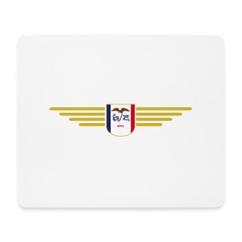 Iowa Fan T-Shirt – Dein Bundesstaat! - Mousepad (Querformat) - Weiß - Vorne
