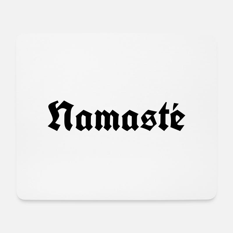 Namasté - Mousepad (Querformat) - Weiß