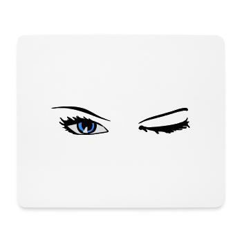 Sexy Eyes , Sexy Augen - Mousepad (Querformat) - Weiß - Vorne
