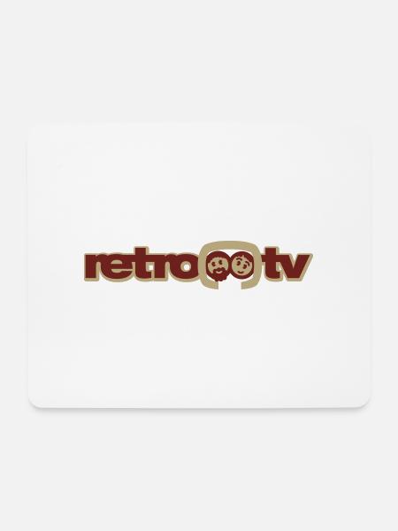 retro-tv Logo - Mousepad (Querformat) - Weiß