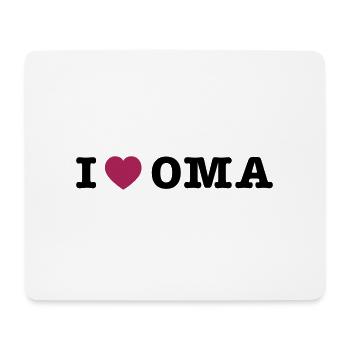 mp_i_love_oma - Mouse Pad (horizontal) - white - Front