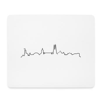 Skyline Bielefeld Linie - Mousepad (Querformat) - Weiß - Vorne