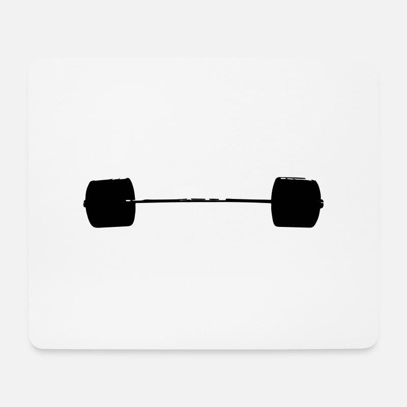 Beladene Langhantel 275kg - Mousepad (Querformat) - Weiß