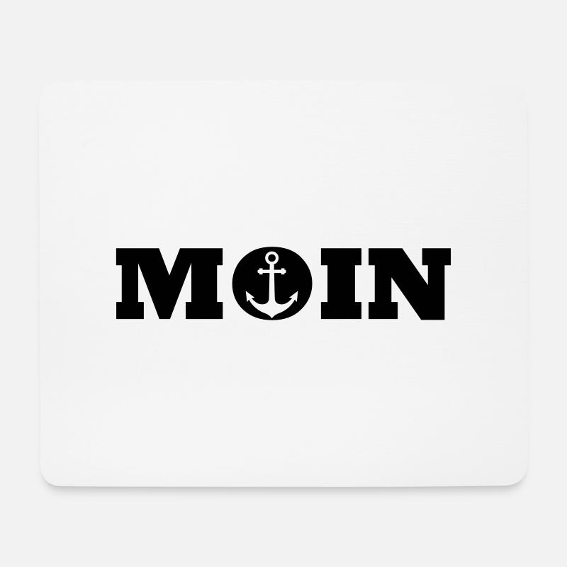 Moin Anker Gruß Norddeutschland Hamburg Küste Kiel - Mousepad (Querformat) - Weiß