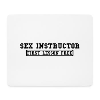sex instructor - Mouse Pad (horizontal) - white - Front