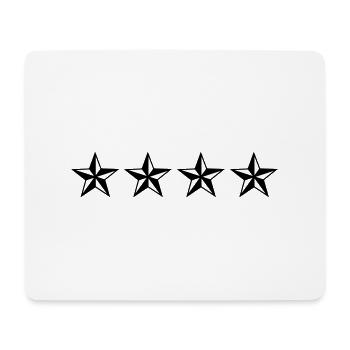 4 Sterne - Mousepad (Querformat) - Weiß - Vorne