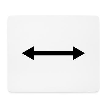 Pfeil beide Seiten - Mousepad (Querformat) - Weiß - Vorne