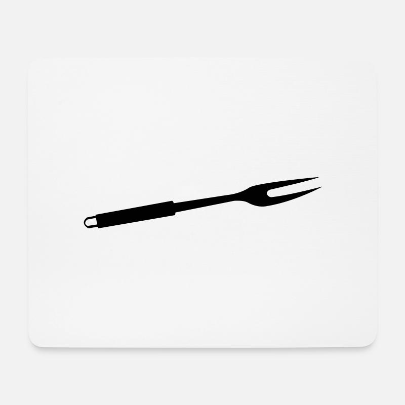 GRILLGABEL Grillbesteck - Mousepad (Querformat) - Weiß
