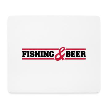 fishing_and_beer_c2 - Mouse Pad (horizontal) - white - Front