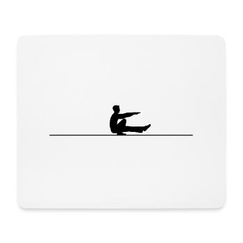 Pistol Squat - Mousepad (Querformat) - Weiß - Vorne