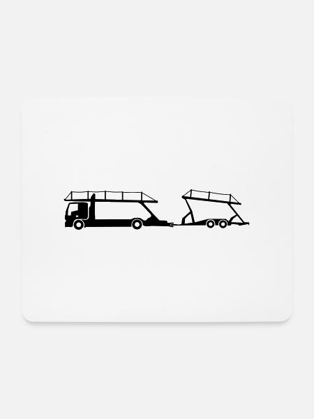 Beförderung Autotransporter_b1 - Mousepad (Querformat) - Weiß