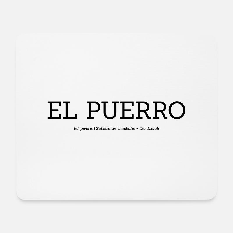 El Puerro - Der Lauch - Mousepad (Querformat) - Weiß
