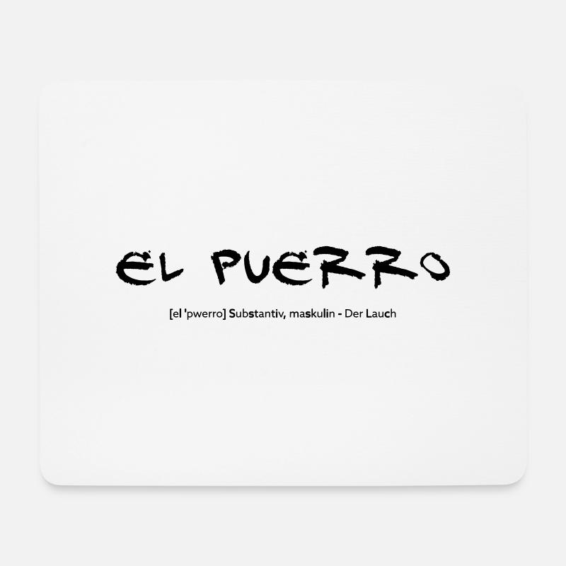 El Puerro - Der Lauch - Mousepad (Querformat) - Weiß