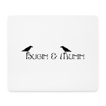 Hugin & Munin (Odins Raben) - Mousepad (Querformat) - Weiß - Vorne