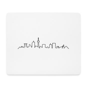 Skyline Essen - Mousepad (Querformat) - Weiß - Vorne