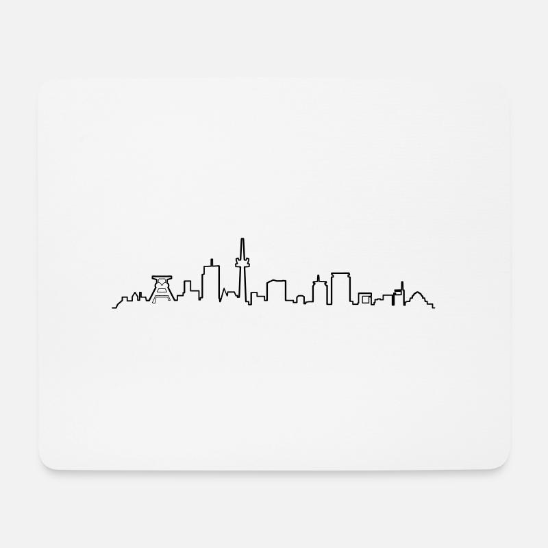 Skyline Essen - Mousepad (Querformat) - Weiß