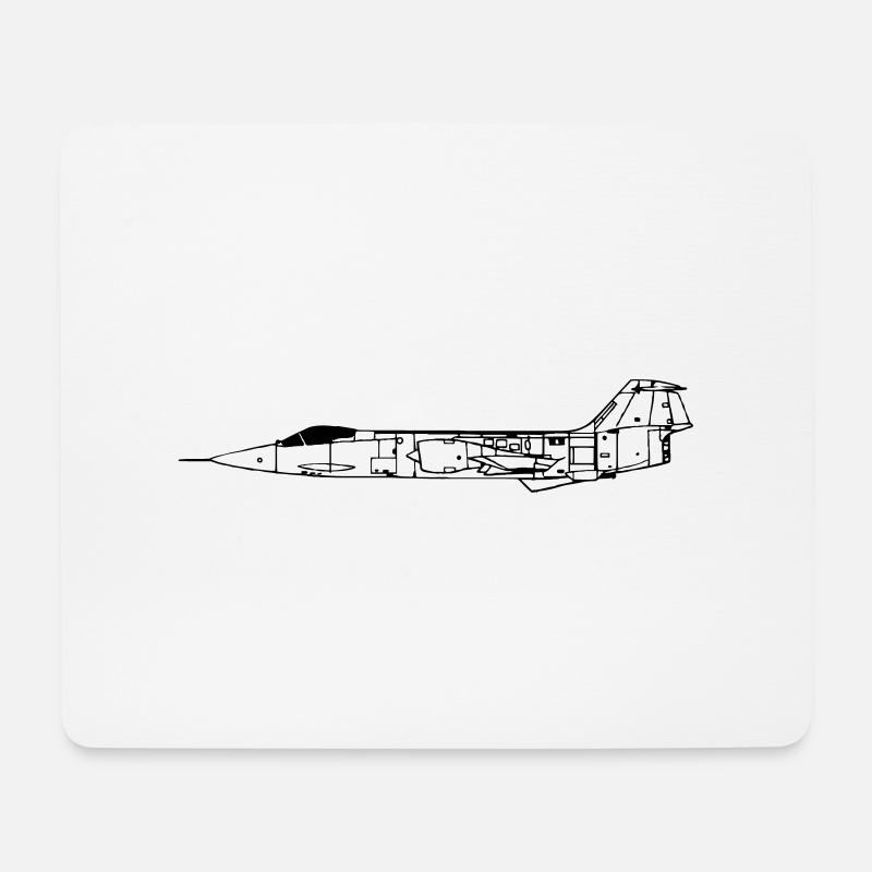 f104_vec_1 de - Mousepad (Querformat) - Weiß