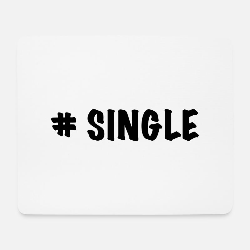 # single - Mousepad (Querformat) - Weiß