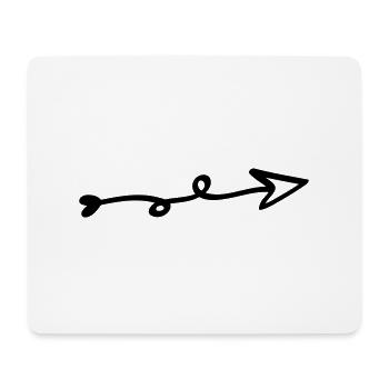 Love dart - heart, arrow, love, cupid, in love - Mouse Pad (horizontal) - white - Front