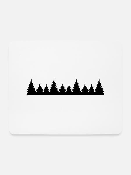 Bäume - Mousepad (Querformat) - Weiß