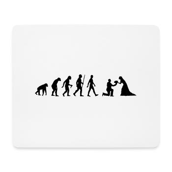 Evolution mariée et le marié mariée proposition de mariage - Tapis de souris (format paysage) - blanc - Devant