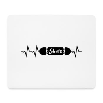 Skateboarding Heartbeat, 2 colors - Tapis de souris (format paysage) - blanc - Devant