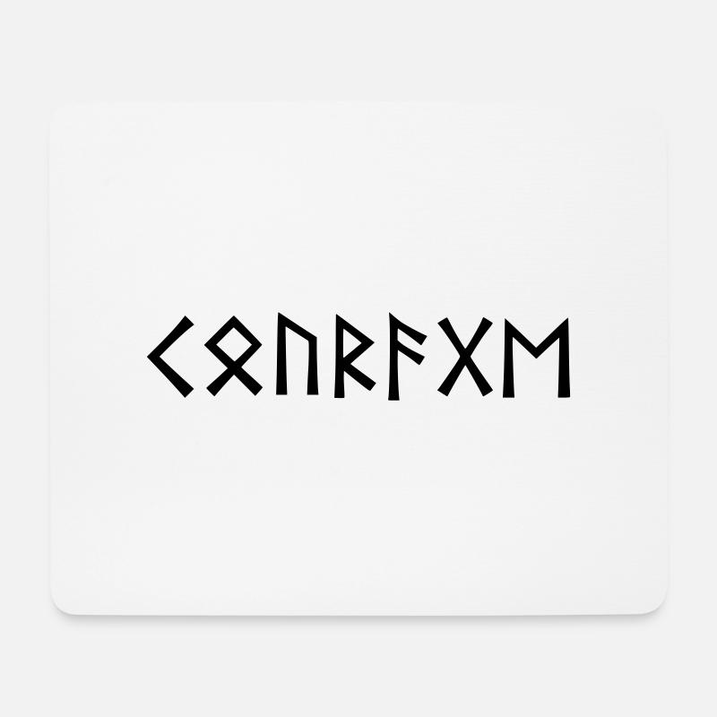 Courage - Viking runes - Mouse Pad (horizontal) - white