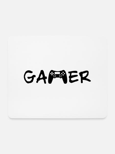 Gamer - Mousepad (Querformat) - Weiß