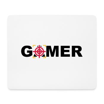 Console de jeu PC en ligne Gamer% zocker #zocken - Tapis de souris (format paysage) - blanc - Devant