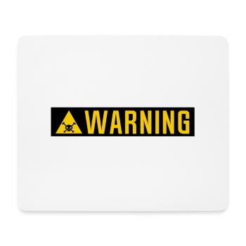 panneau warning tete de mort triangle plaque - Tapis de souris (format paysage) - blanc - Devant