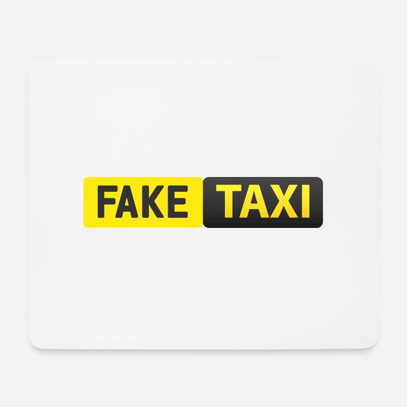fake taxi - Mousepad (Querformat) - Weiß