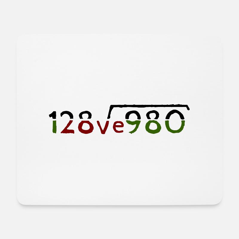 I love you - Wurzel - Mathematiker - Rechnung - Mousepad (Querformat) - Weiß