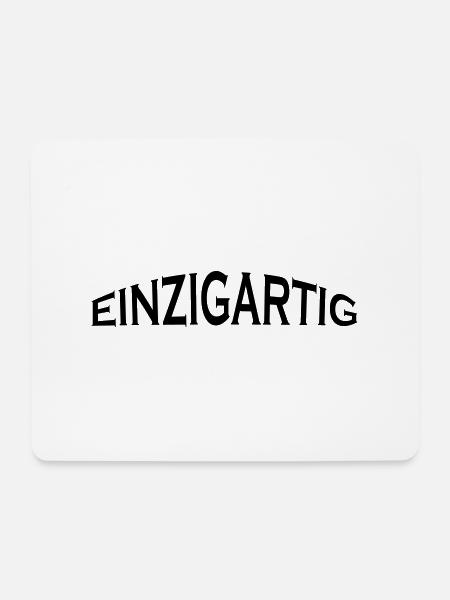 einzigartig - Mousepad (Querformat) - Weiß