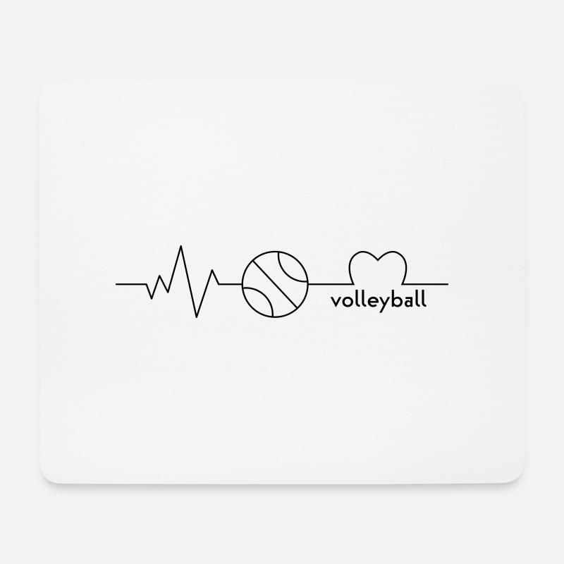 Volley-ball - Tapis de souris (format paysage) - blanc