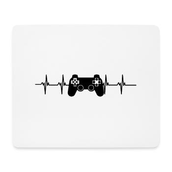 Konsolen-Heartbeat - Mousepad (Querformat) - Weiß - Vorne