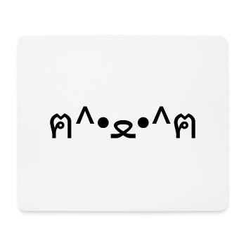 Cat With Paws Emoticon ฅ^•ﻌ•^ฅ Japanese Kaomoji - Mouse Pad (horizontal) - white - Front