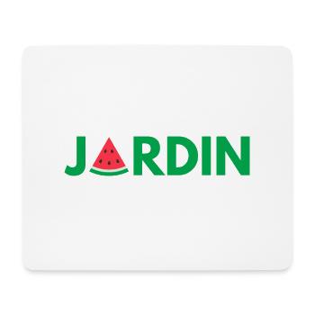 JARDIN logo pastèque vert été soleil fruit - Tapis de souris (format paysage) - blanc - Devant