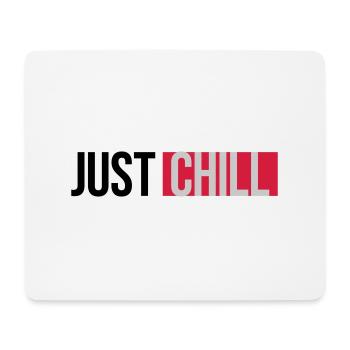 Just Chill Text Logo - Mousepad (Querformat) - Weiß - Vorne